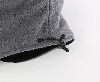 Home Prefer Mens Womens Warm Fleece Beanie Earflap Winter Hat Outdoor Winter Cap - color: Light Gray