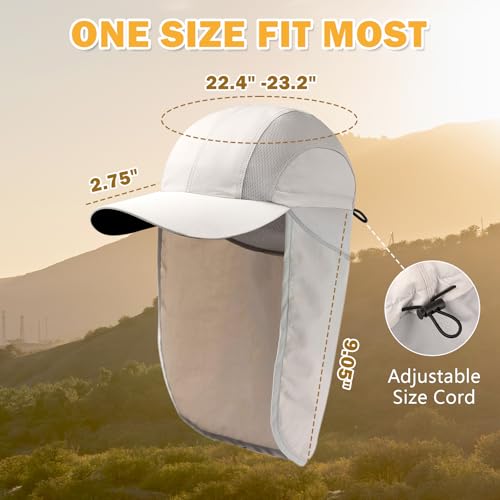 Mens Sun Hat with Breathable Mesh Sun Hats for Men Fishing Hat - color: Gray