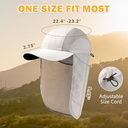 Mens Sun Hat with Breathable Mesh Sun Hats for Men Fishing Hat - color: Gray