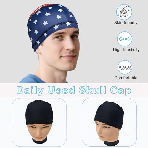 Cooling Skull Caps for Men Hard Hat Helmet Liner Cycling Cap Running Beanie - color: 4pcs Retro Style