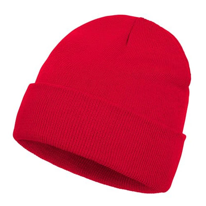 Pistha Beanie for Men Women-Knit Beanie Hats Skull Cap Winter Warm Hat - color: Red