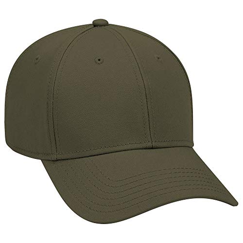 OTTO 6 Panel Low Profile Superior Cotton Twill Cap - color: Dk. Ol. Green