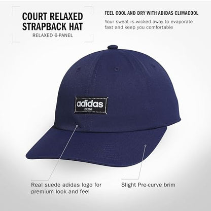 adidas Men's Court Relaxed Hat - color: Dark Blue/Black/White