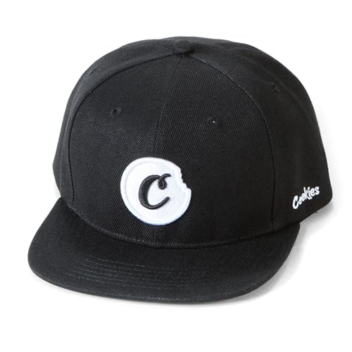 Cookies C-BITE Twill Snapback Cap, Embroidered Logo - color: Black/ White