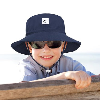 Baby Toddler Sun Hat,Kids Summer UPF 50+ Foldable Beach Bucket Hat for Boys Girls Children - color: Grey, size: 0-6 Months