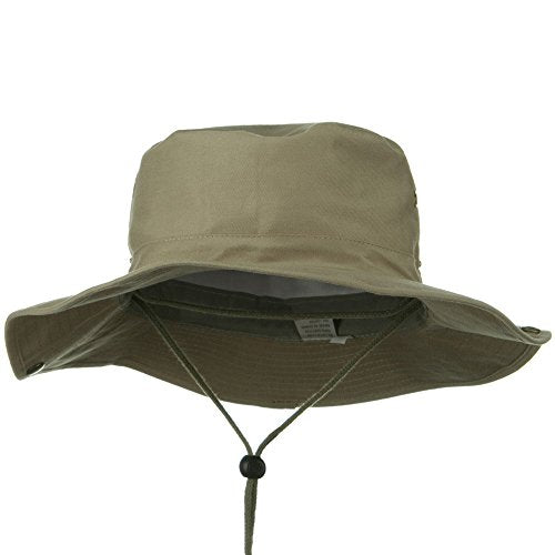Extra Big Size Brushed Twill Aussie Hats - color: Khaki, size: X-Large-XX-Large