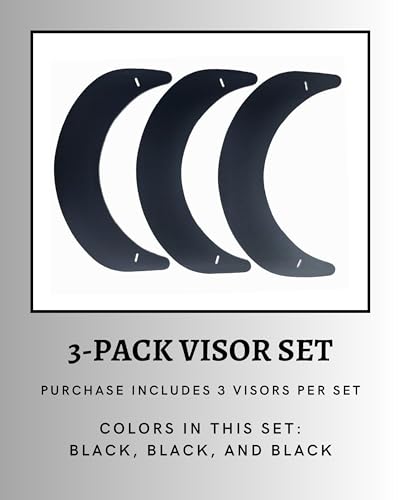 Visor ATTACHES to Sunglasses, EVA Foam, Unisex - color: Black / Black / Black Set