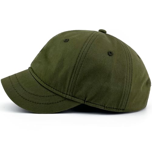 Loneshark Short Brim Baseball Cap for Running Small Bill Umpire Hat - color: Green
