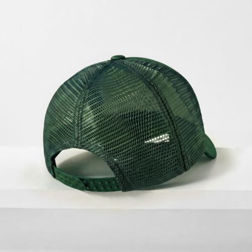 CHOK.LIDS Blank Foam Trucker Hat, Retro Mesh Rope Snapback Cap, Men Women - color: Curved Brim (Hunter Green)