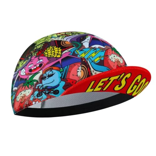 Cartoon Cycling Cap for Man and Woman Cycling Hat Under Helmet-Polyester Breathable Sweat Absorbent - color: Cart-12