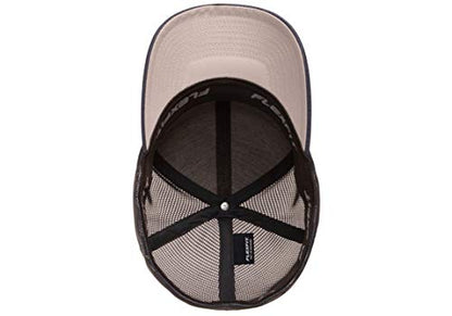 Flexfit Melange Unipanel Trucker Cap - color: Navy, size: Large-X-Large