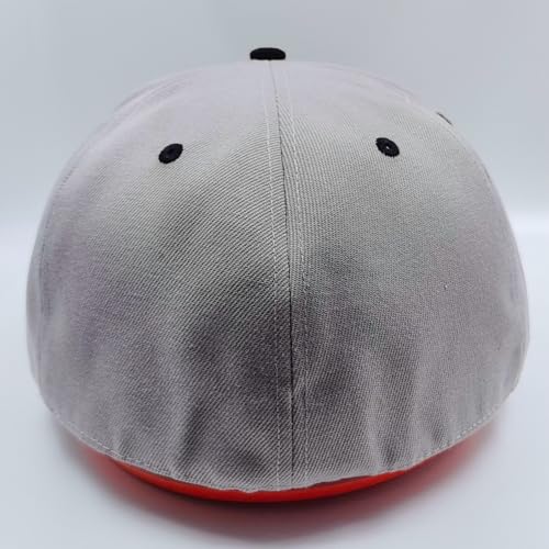Back Closure Big Size Baseball Cap Hiphop Flat Peak Plain Sport Hats Oversize Large Men Fitted Caps - color: Black Gray