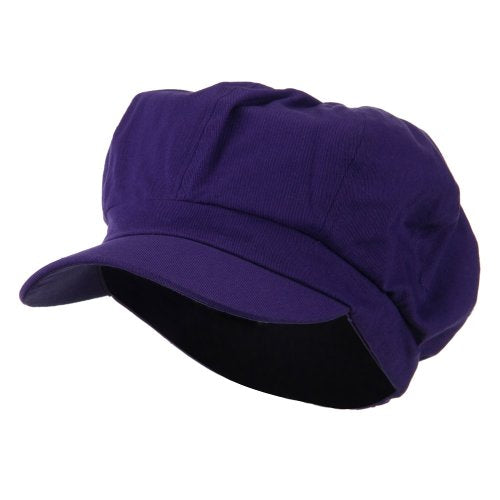 e4Hats.com Cotton Elastic Newsboy Cap - color: Purple, size: One Size