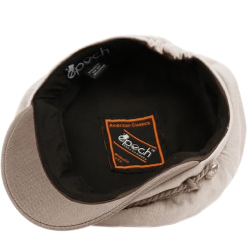 EPOCH Men's Summer Cotton Greek Fisherman Sailor Fiddler Driver Hat Flat Cap - color: A Stone