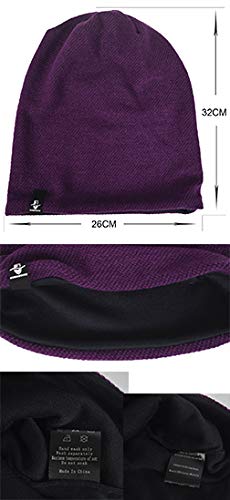 VECRY Mens Slouchy Beanie Knit Skull Cap Long Baggy Hip-hop Winter Summer Hat B305 - color: Navy, size: Large