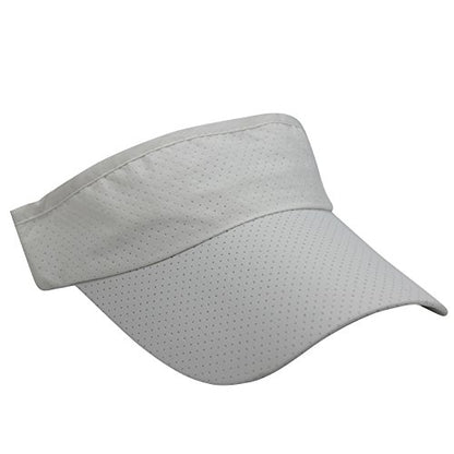 Mens Summer Quick-Dry Run Long Brim Empty Top Baseball Tennis Sun Hat Cap Visor - color: White