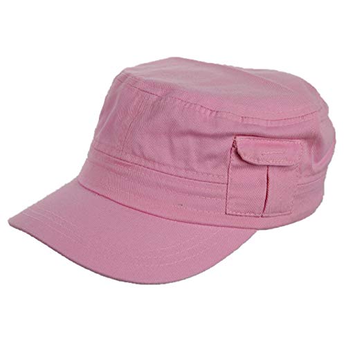 Baseball Cap Plain Pocket Cadet Patrol Military Hats Camo Army Caps Fashion - color: Pink