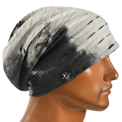 Mens Slouch Hollow Beanie Summer Skullcap B090 - color: C-grey