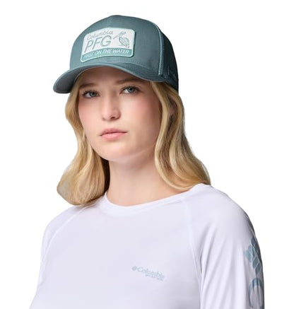 Columbia Unisex PFG Patch Mesh Ball Cap - color: Metal/Pelican Fotw, size: Large-X-Large