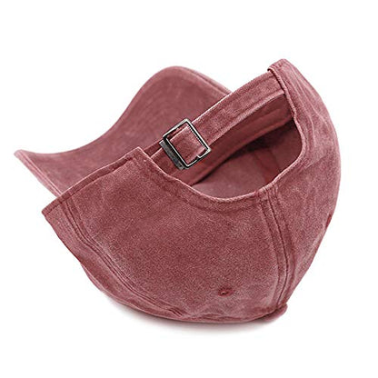 Glamorstar Classic Unisex Baseball Cap Adjustable Washed Dyed Cotton Ball Hat - color: Red Wine+black+grey