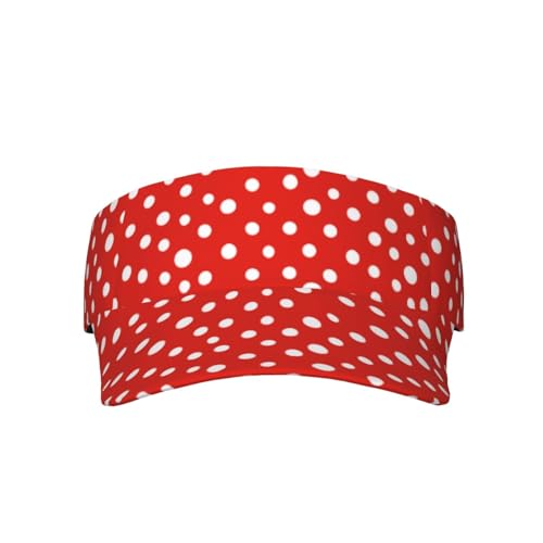 Unisex Adjustable Sports Sun Visor - color: Polka Dots