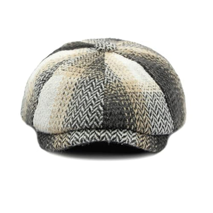 Mens Classic Newsboy Flat Cap Gatsby Ivy Cabbie Hat - color: B-beige