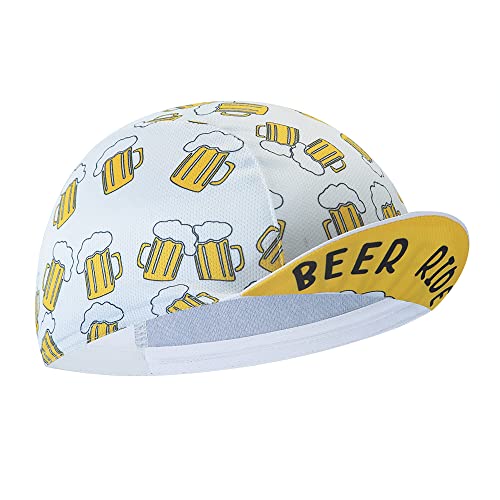 Beer Cycling Cap - Retro Cycling Hat-Under Helmet - Cycling Helmet Liner Breathable&Sweat Uptake - color: E