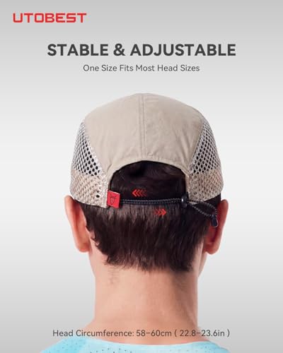 UTOBEST Race Day Performance Running Cap for Men Women - color: Beige