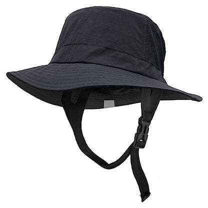 Seektop Surf Bucket Hat with UPF 50+ UV Protection, Waterproof Surfing Hat - color: Black