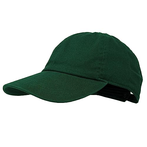 Glory Max 100% Cotton Baseball Cap Classic Plain Low Profile Golf Dad Hat Buckle Adjustable - color: Hunter Green