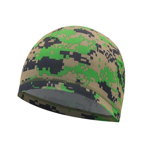 Helmet Skull Caps Sport Cycling Sweat Wicking Helmet Liner Quick Dry Running Hat for Men and Women - color: Digital Green
