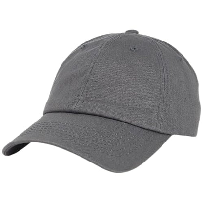 E BY ELIDAN Classic Dad Hat Cotton, Low-Profile Plain Baseball Cap, Adjustable, Breathable and Packable - color: Charcoal