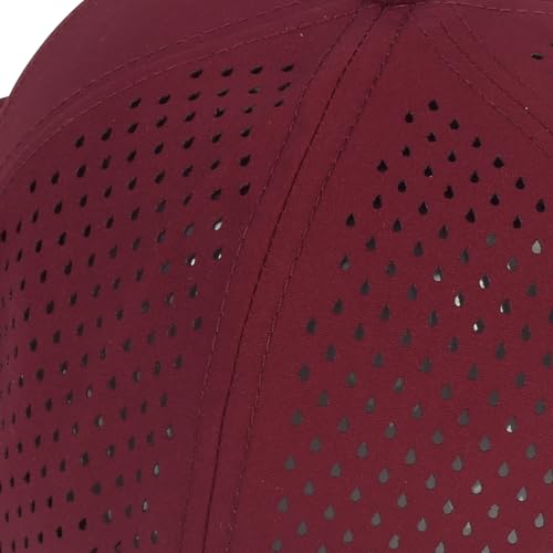 Quick Dry Baseball Cap Flat Brim Snapback Golf Hat for Men Women - color: Navy+white+burgundy