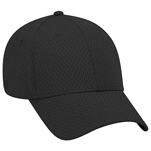Ashen Fane 6 Panel Polyester Pro Mesh Low Profile Baseball Cap - color: Black