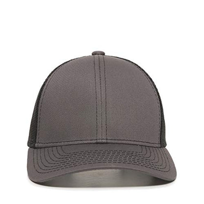 Outdoor Cap Unisex-Adult Outdoor Cap Structured Mesh Back Trucker Cap - color: Charcoal/Black