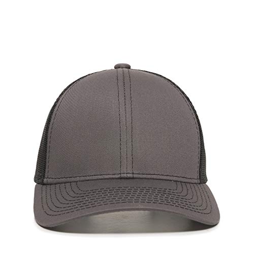Outdoor Cap Unisex-Adult Outdoor Cap Structured Mesh Back Trucker Cap - color: Charcoal/Black