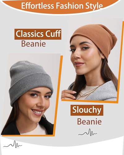 vidsel 100% Cotton Beanie Hat-Unisex Winter Knit Cuffed Beanies Skull Cap - color: 1-coffee