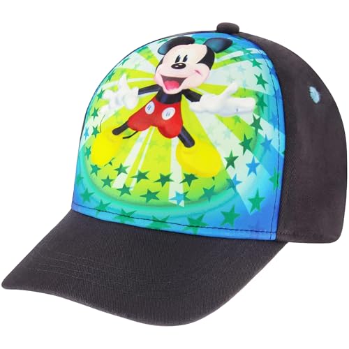 Disney Boys' Baseball Cap, Mickey Mouse Adjustable Toddler Hat, Ages 2-4 Or Boy Hats for Kids Ages 4-7 - color: Red/Blue, size: 4-7 Years