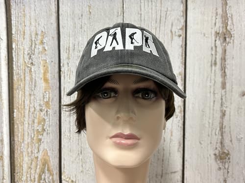 Embroidered Baseball Caps for Men and Women - color: Golf Papa (Washed Black)