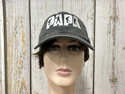 Embroidered Baseball Caps for Men and Women - color: Golf Papa (Washed Black)