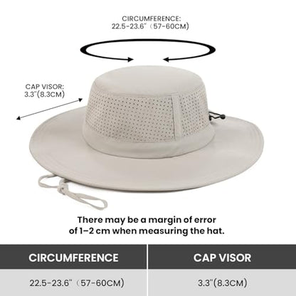 Men Breathable Adjustable Safari Boonie Hat - color: Khaki