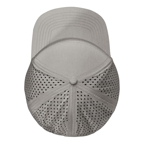 Oversize XXL Blank Flatbill Mesh Snapback Cap for Big Head 23.6"-25.6" Extra Large 6 Panel Camper Style Hat Baseball Cap - color: A - Light Grey