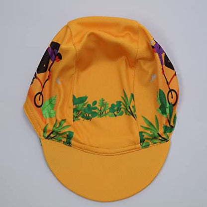 Funny Cycling Cap - Polyester Skull Cycling Hat-Under Helmet -Cartoon Cycling Helmet Liner Breathable&Sweat Uptake - color: Fuu-aa