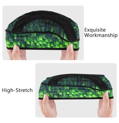MELASA Cooling Skull Cap Breathable Mesh Sweat Control Helmet Liner for Men - color: Black&aurora Green