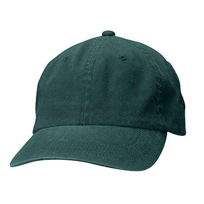Dorfman Hat Co. Twill Baseball Cap with Pre-Curved Brim - color: Dark Green