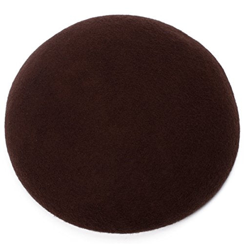 Cute Wool Felt Pillbox Hat Millinery Round Fascinator Base Craft Supply A048 - color: Brown