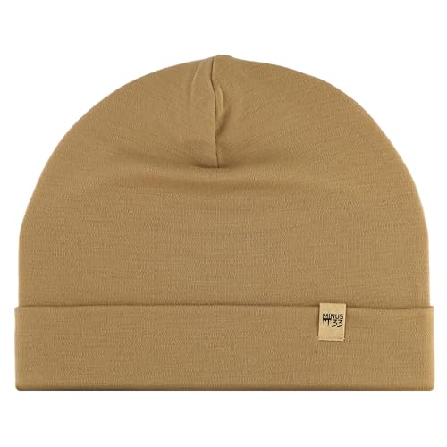 100% Merino Wool Cuff Beanie - Warm Winter Hat - Novelty Beanie - Toque - color: Desert Sand