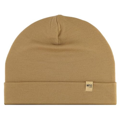 100% Merino Wool Cuff Beanie - Warm Winter Hat - Novelty Beanie - Toque - color: Desert Sand
