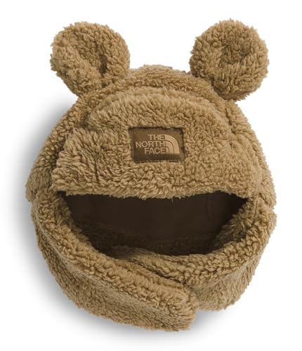 The North Face Kids' Trapper | Warm Winter Hat for Toddlers with Soft Fleece Lining, Cute Bear Ears & Cozy Earflaps - color: Teddy Brown, size: 12-24 Months