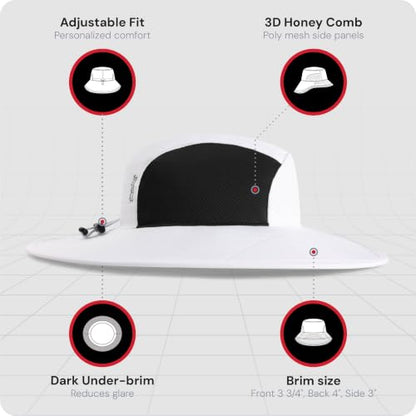 Imperial The Old Norse Watership Cooling Sun-Protection Hat - color: White/Black, size: Large-X-Large